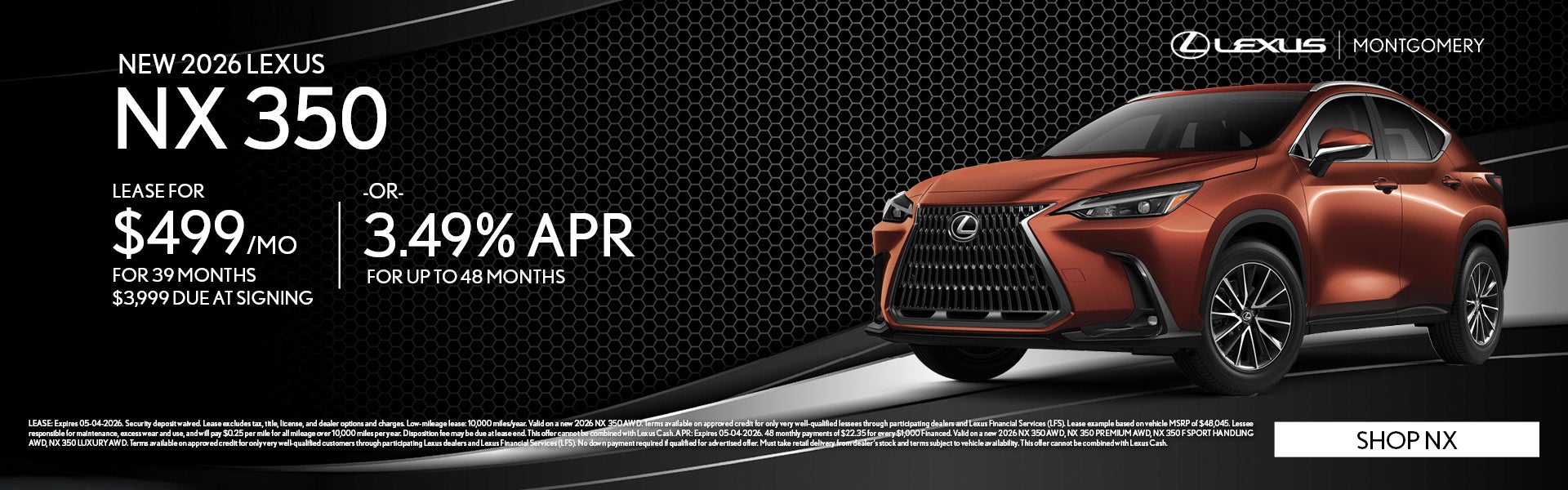 NEW 2026 LEXUS NX 350